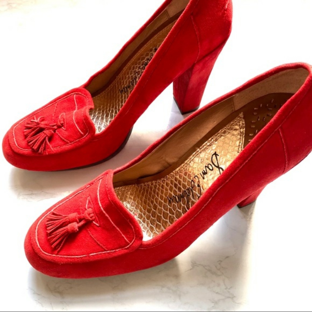 Sam Edelman Red "Kody" Loafer Pumps